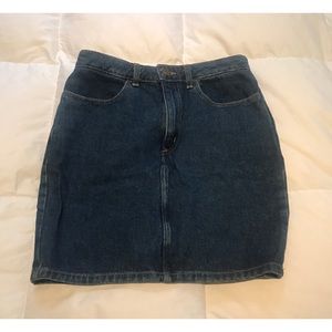 American Apparel high waisted denim mini skirt